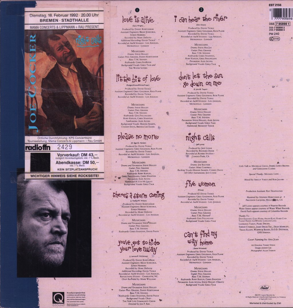 Joe Cocker - Night Calls - Lp