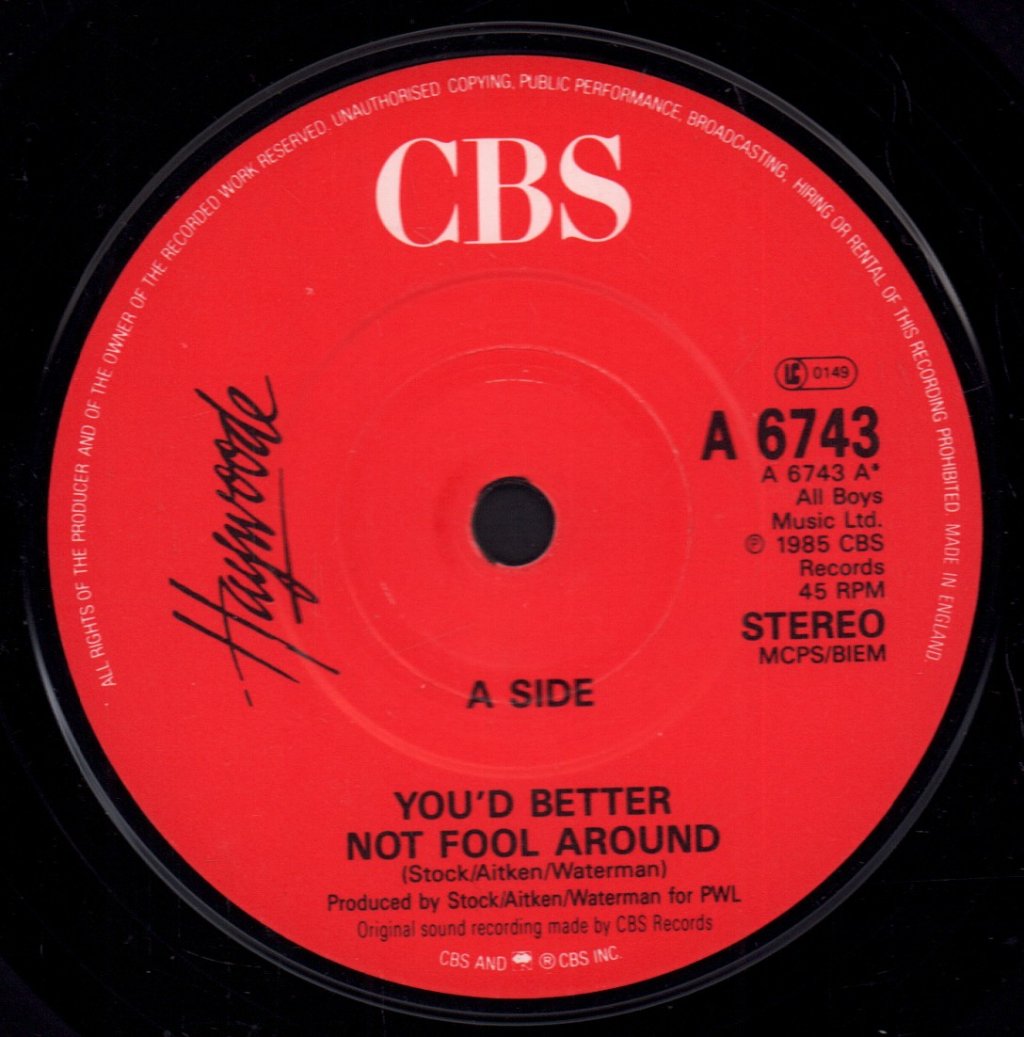Haywoode - You'd Better Not Fool Around - 7 Inch