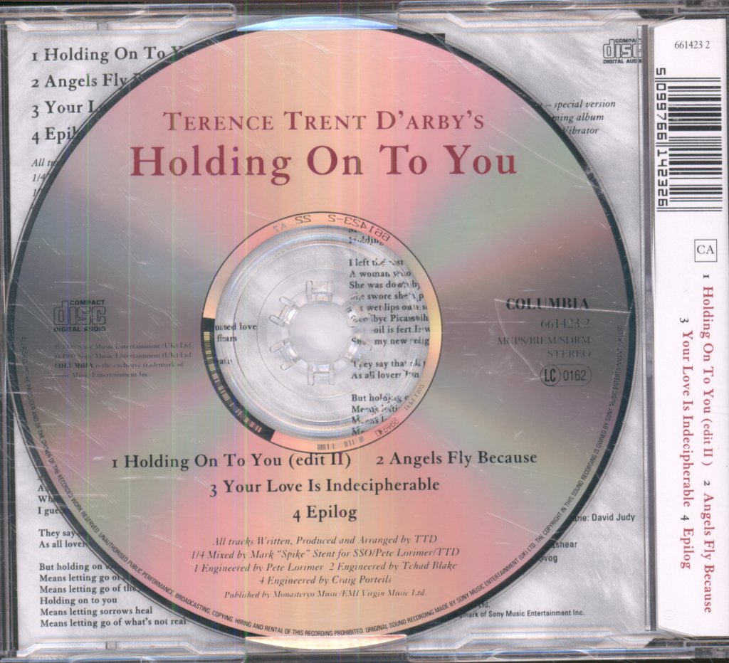 Terence Trent D'Arby - Terence Trent D'Arby's Holding On To You - Cd