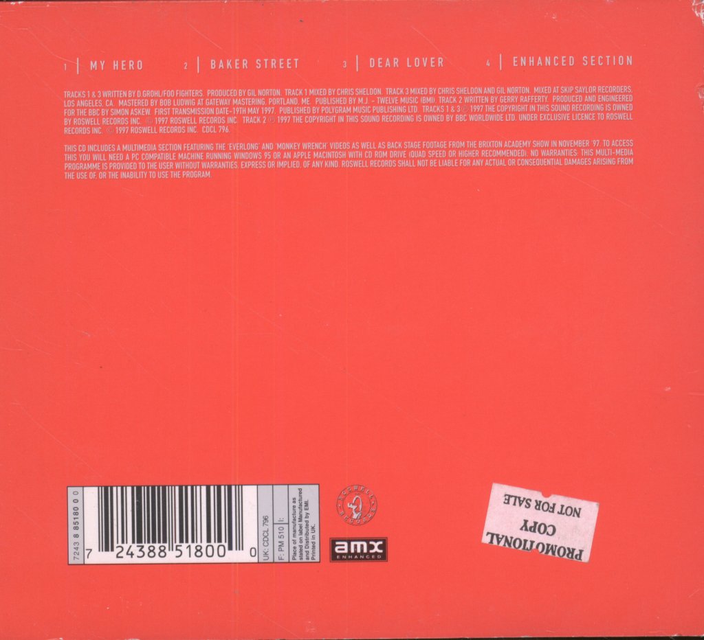 Foo Fighters - My Hero - Cd