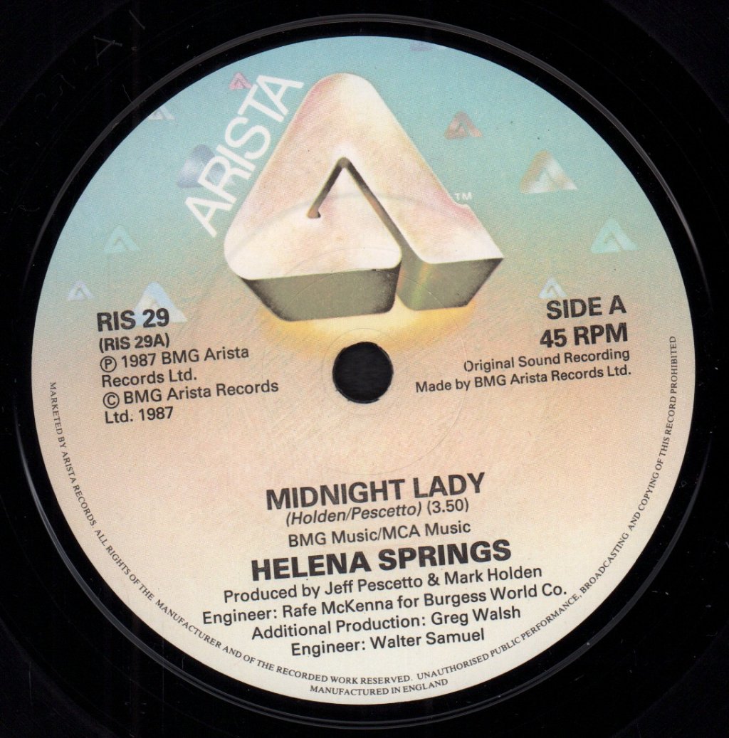 Helena Springs - Midnight Lady - 7 Inch