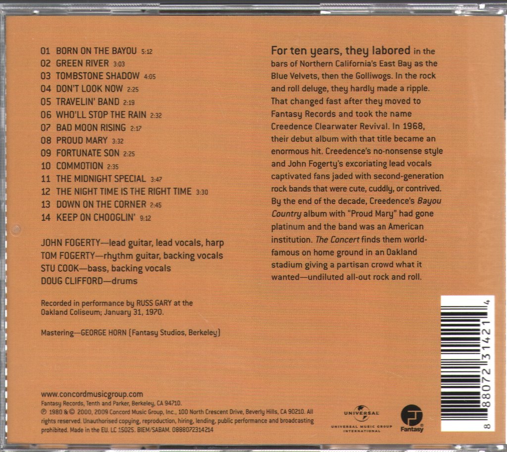 Creedence Clearwater Revival - Concert - Cd