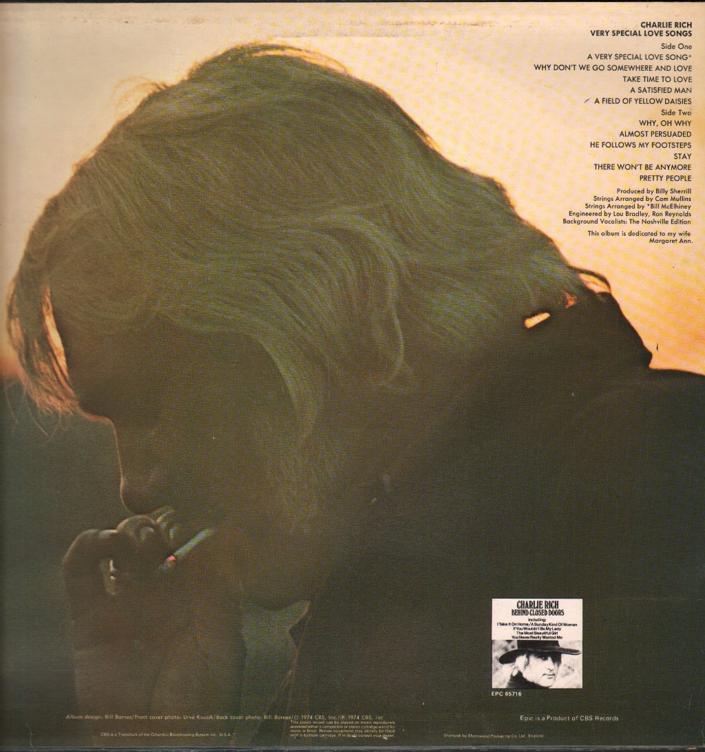Charlie Rich - Very Special Love Songs - Lp