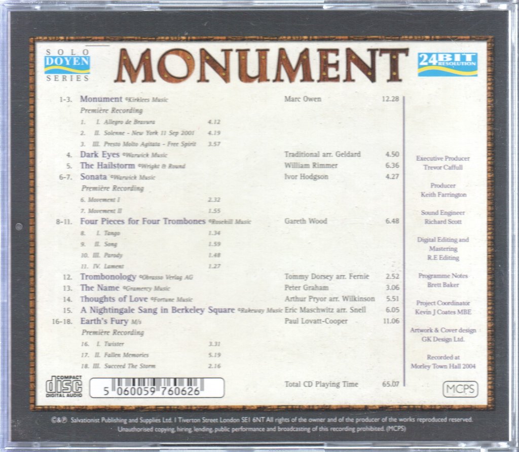 Brett Baker - Monument - Cd