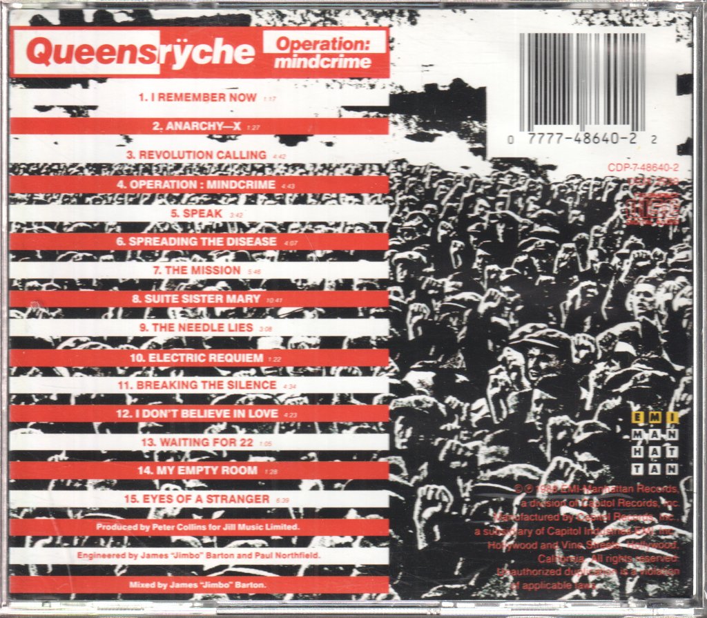 Queensrÿche - Operation: Mindcrime - Cd