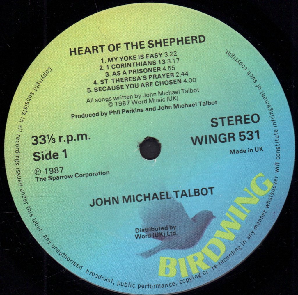 John Michael Talbot - Heart Of The Shepherd - Lp