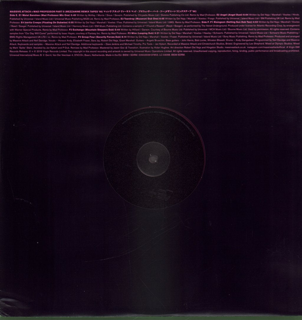 Massive Attack V Mad Professor - Massive Attack V. Mad Professor Part II (Mezzanine Remix Tapes '98) - Lp