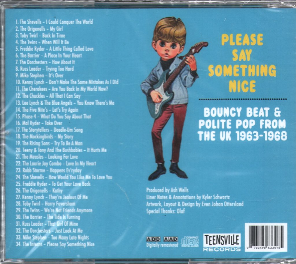 Various Artists - Please Say Something Nice (Bouncy Beat & Polite Pop from the UK 1963-68) - Cd
