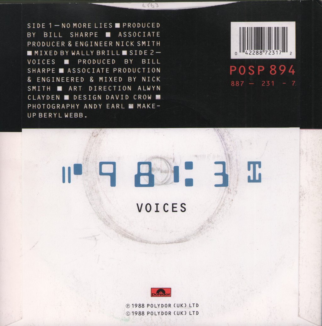 Sharpe And Numan - No More Lies - 7 Inch