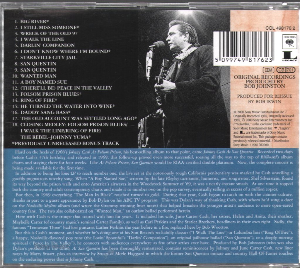 Johnny Cash - At San Quentin (The Complete 1969 Concert) - Cd