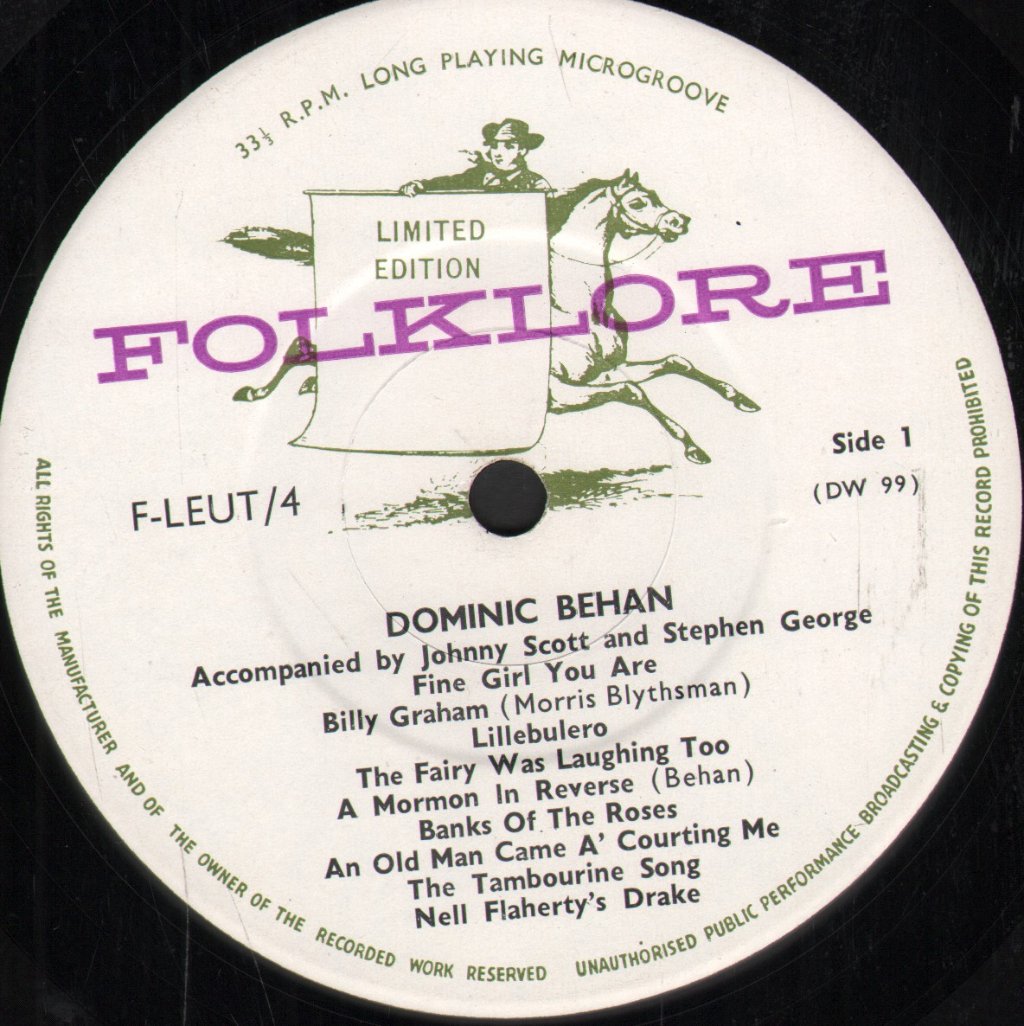 Dominic Behan - Cosmopolitan Man - Lp