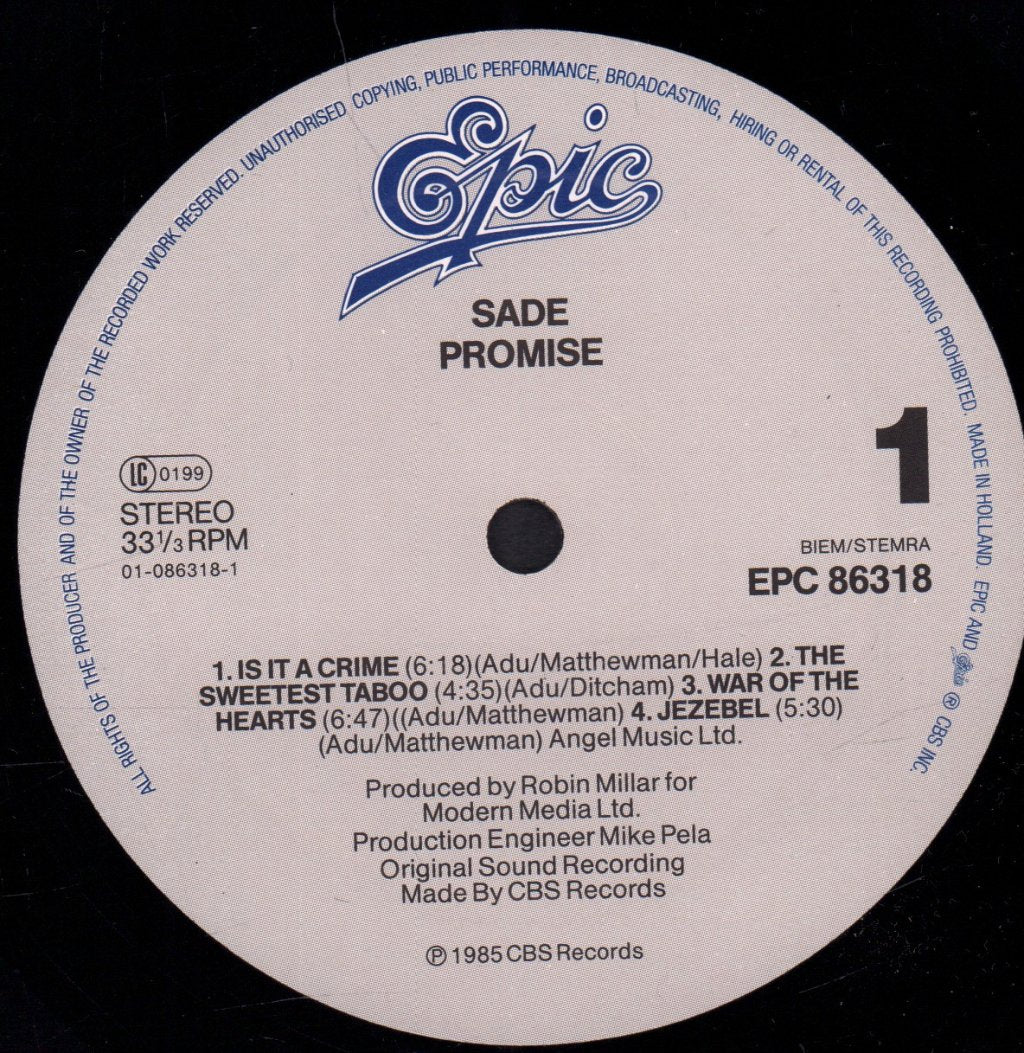Sade - Promise - Lp