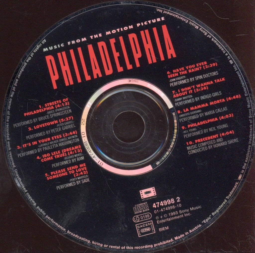 Various Artists - Philadelphia (Music From The Motion Picture) - Cd