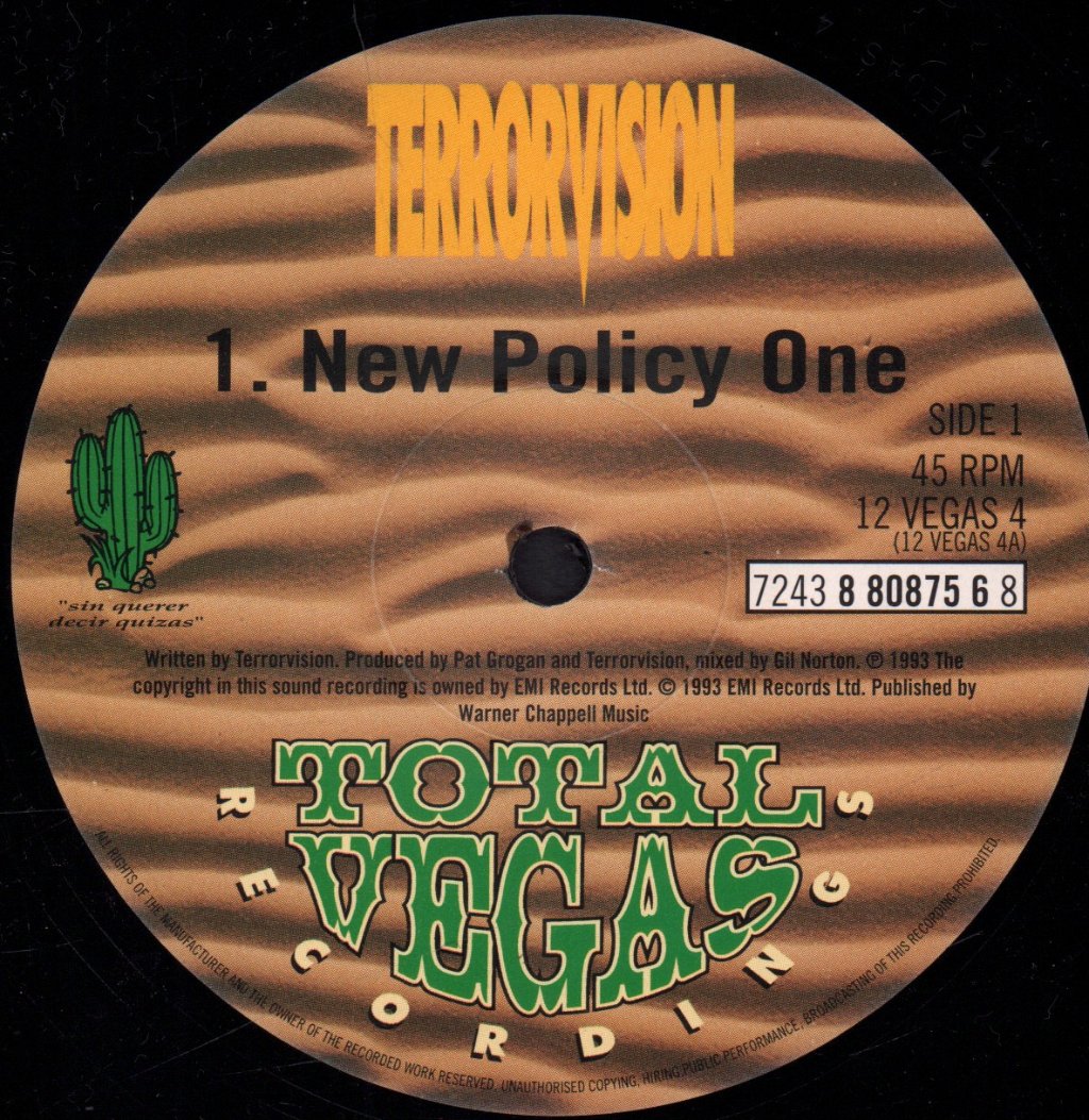 Terrorvision - New Policy One - 12 Inch