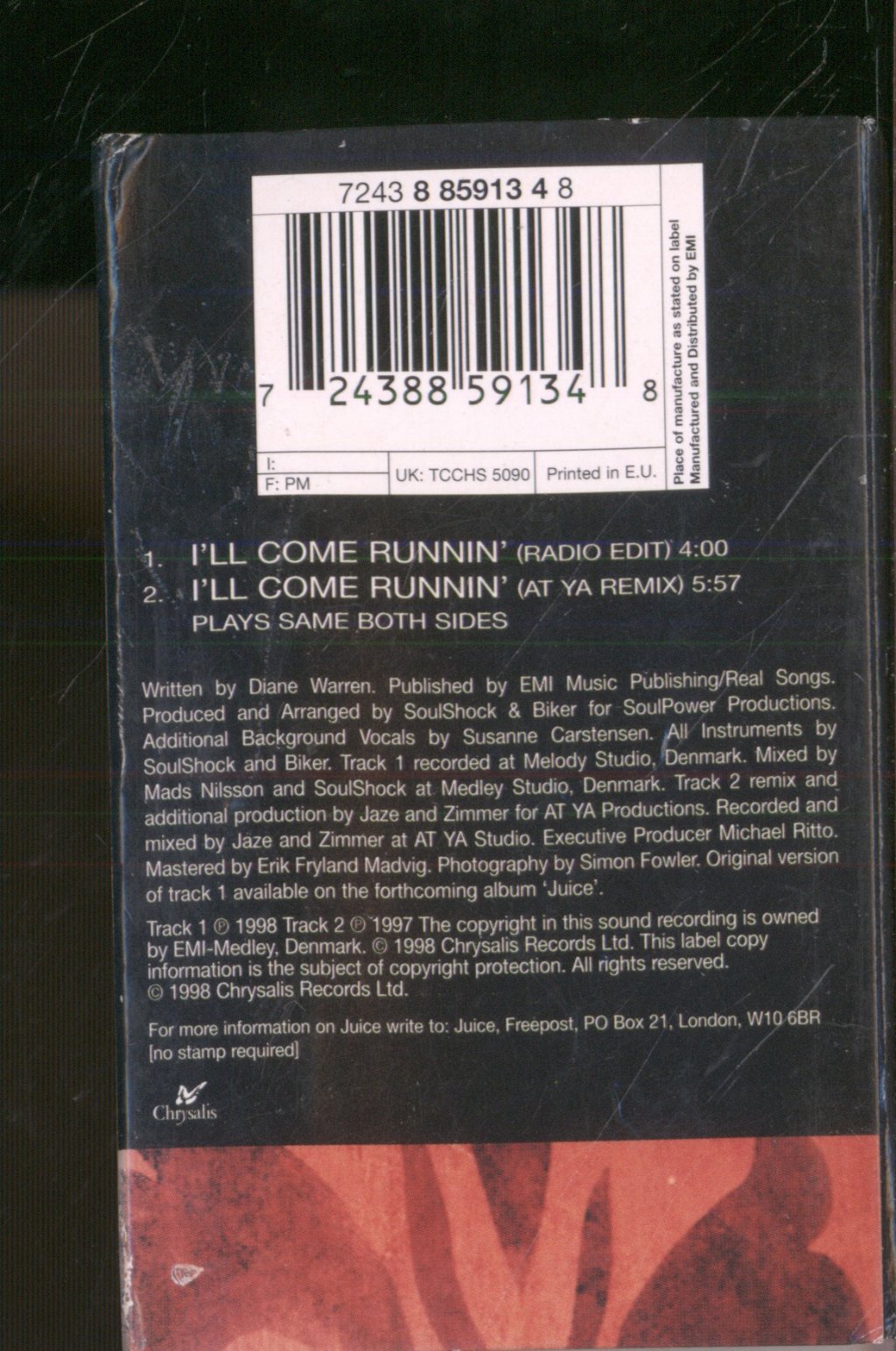 Juice - I'll Come Runnin' - Cassette
