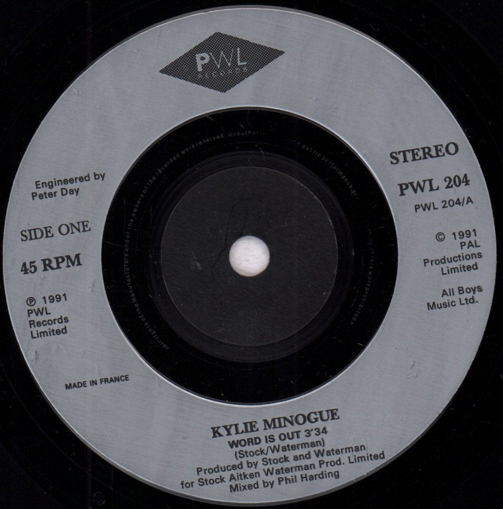 Kylie Minogue - Word Is Out - 7 Inch