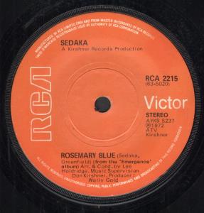Neil Sedaka - Rosemary Blue - 7 Inch