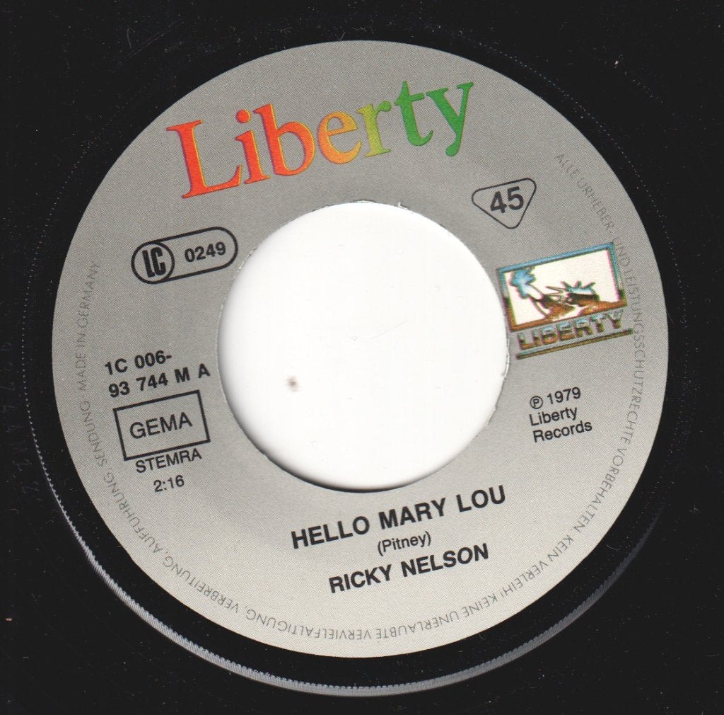 Ricky Nelson - Hello Mary Lou - 7 Inch