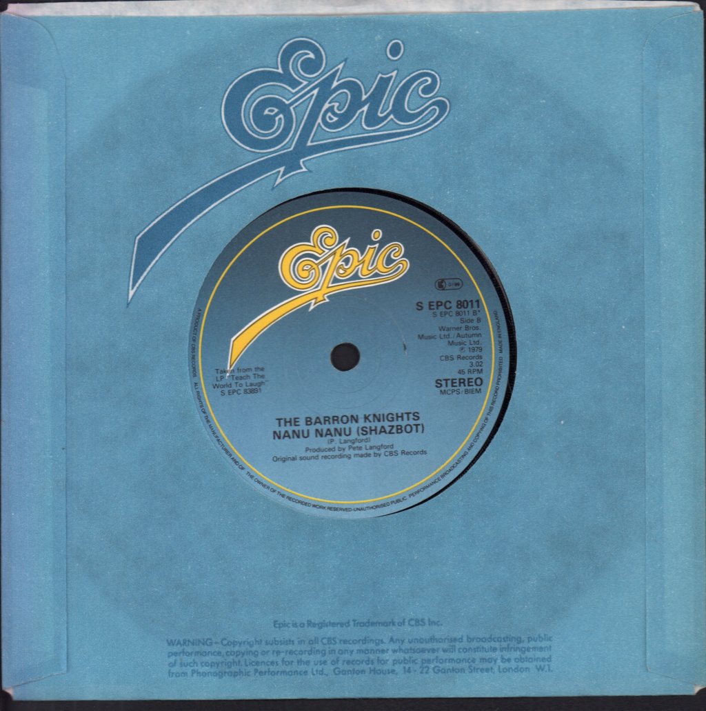 Barron Knights - Food For Thought - 7 Inch