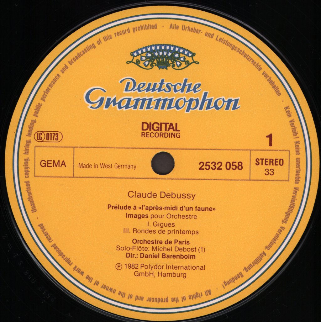 Daniel Barenboim / Orchestre De Paris - Claude Debussy - Images / Prélude À L'après-Midi D'un Faune - Lp