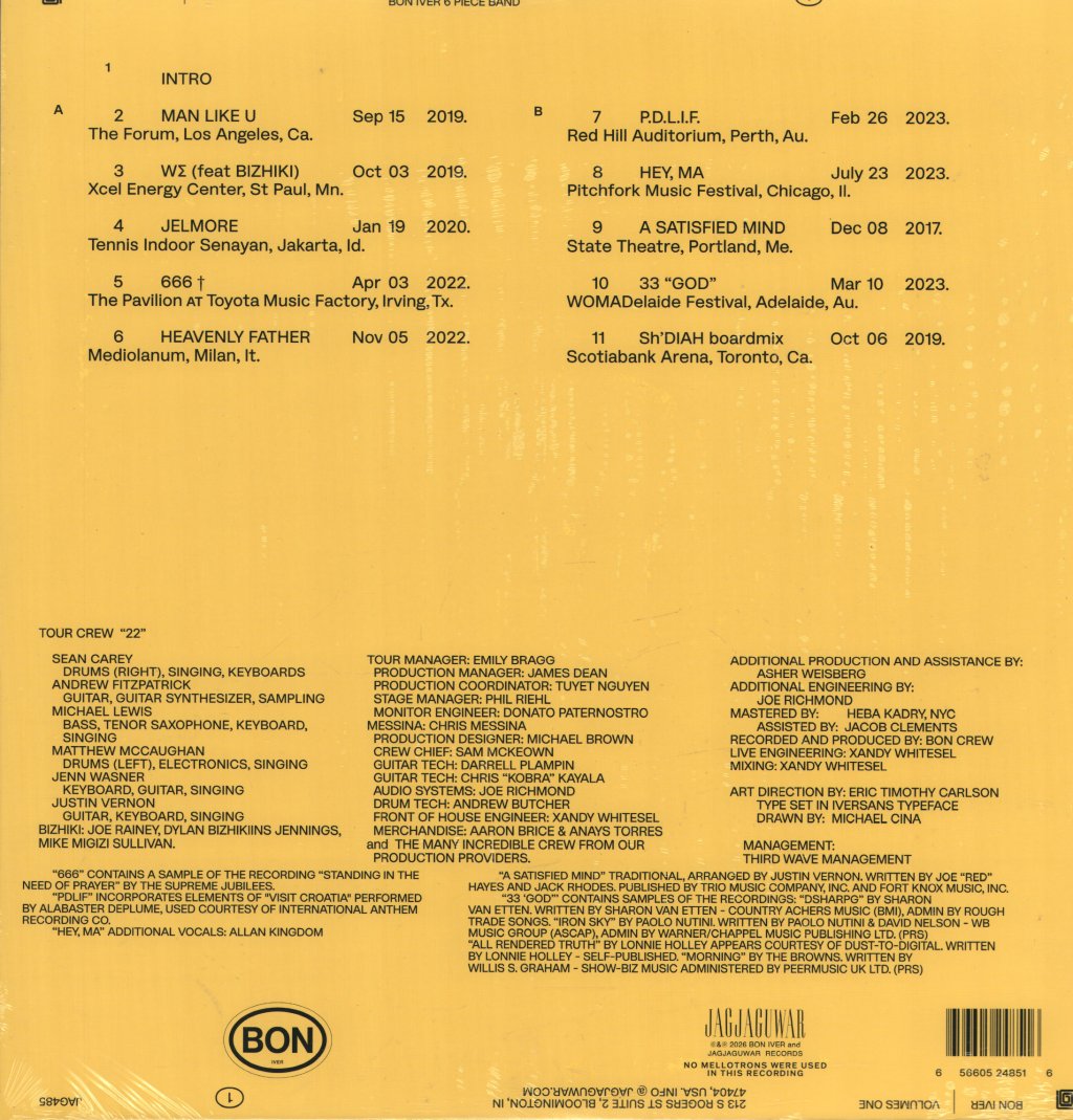 Bon Iver - VOLUMES: ONE - Lp