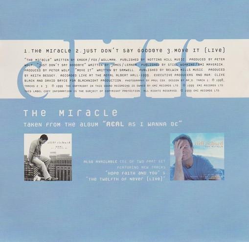 Cliff Richard - Miracle - Cd