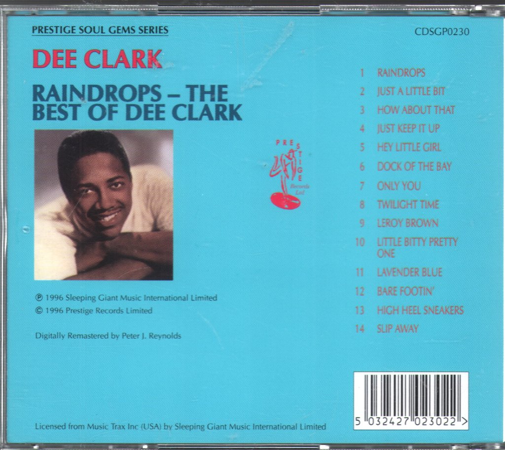 Dee Clark - Raindrops - The Best Of Dee Clark - Cd