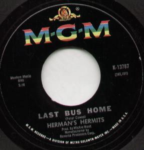 Herman's Hermits - Last Bus Home - 7 Inch