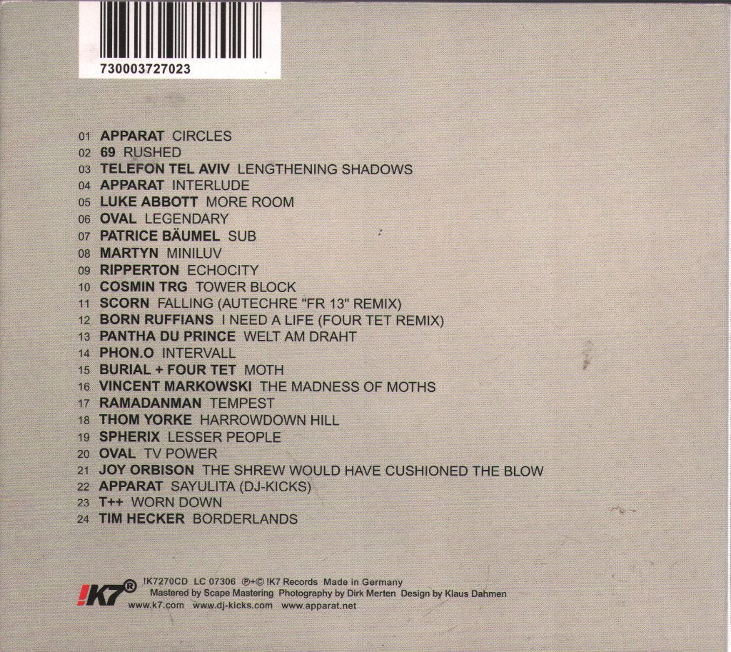 Apparat - DJ-Kicks - Cd