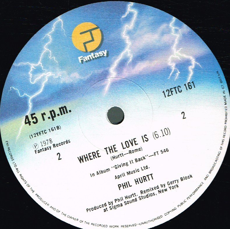 Phil Hurtt - Giving It Back - 12 Inch