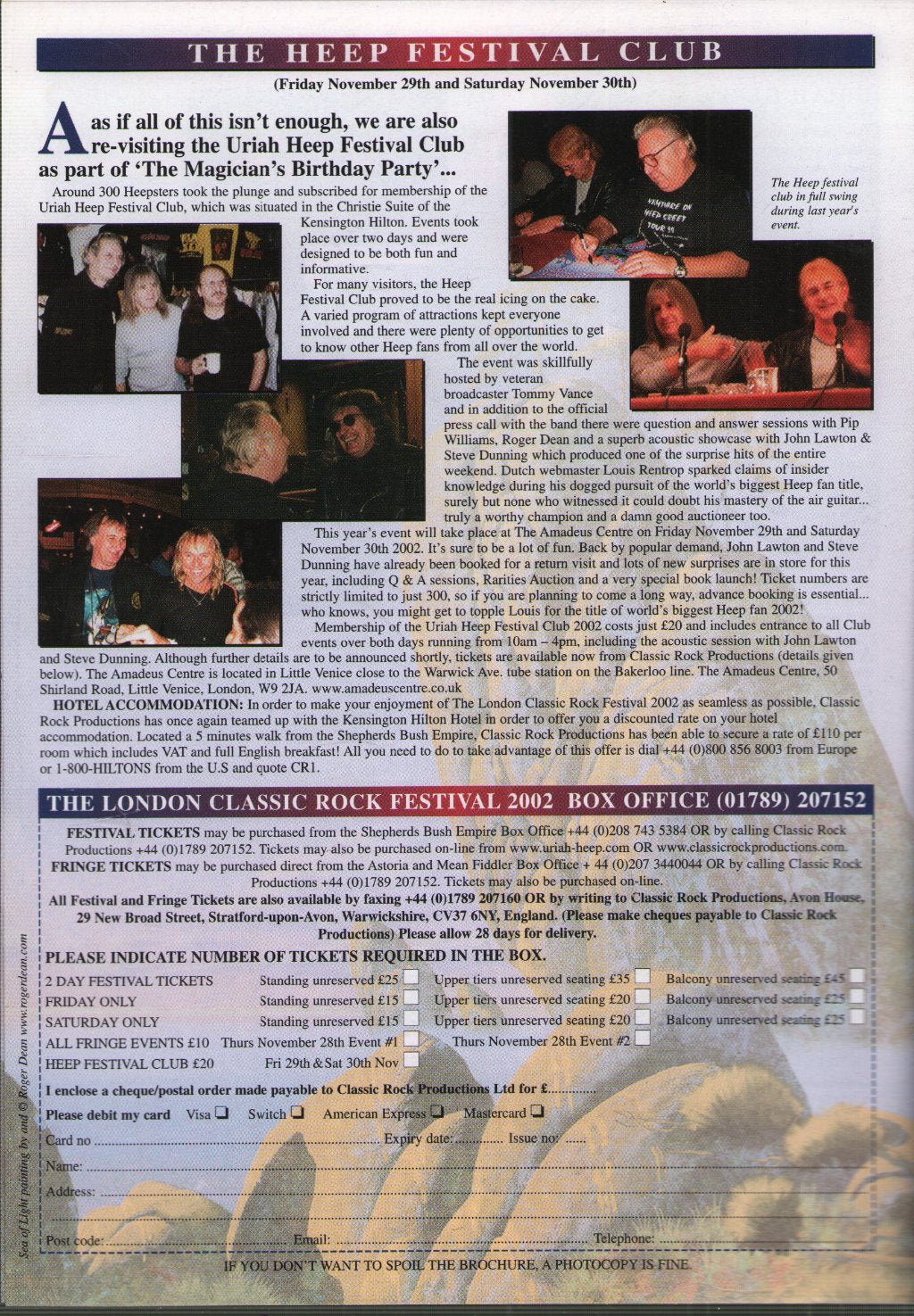 Uriah Heep/Asia/Nektar - London Classic Rock Festival - Flyer