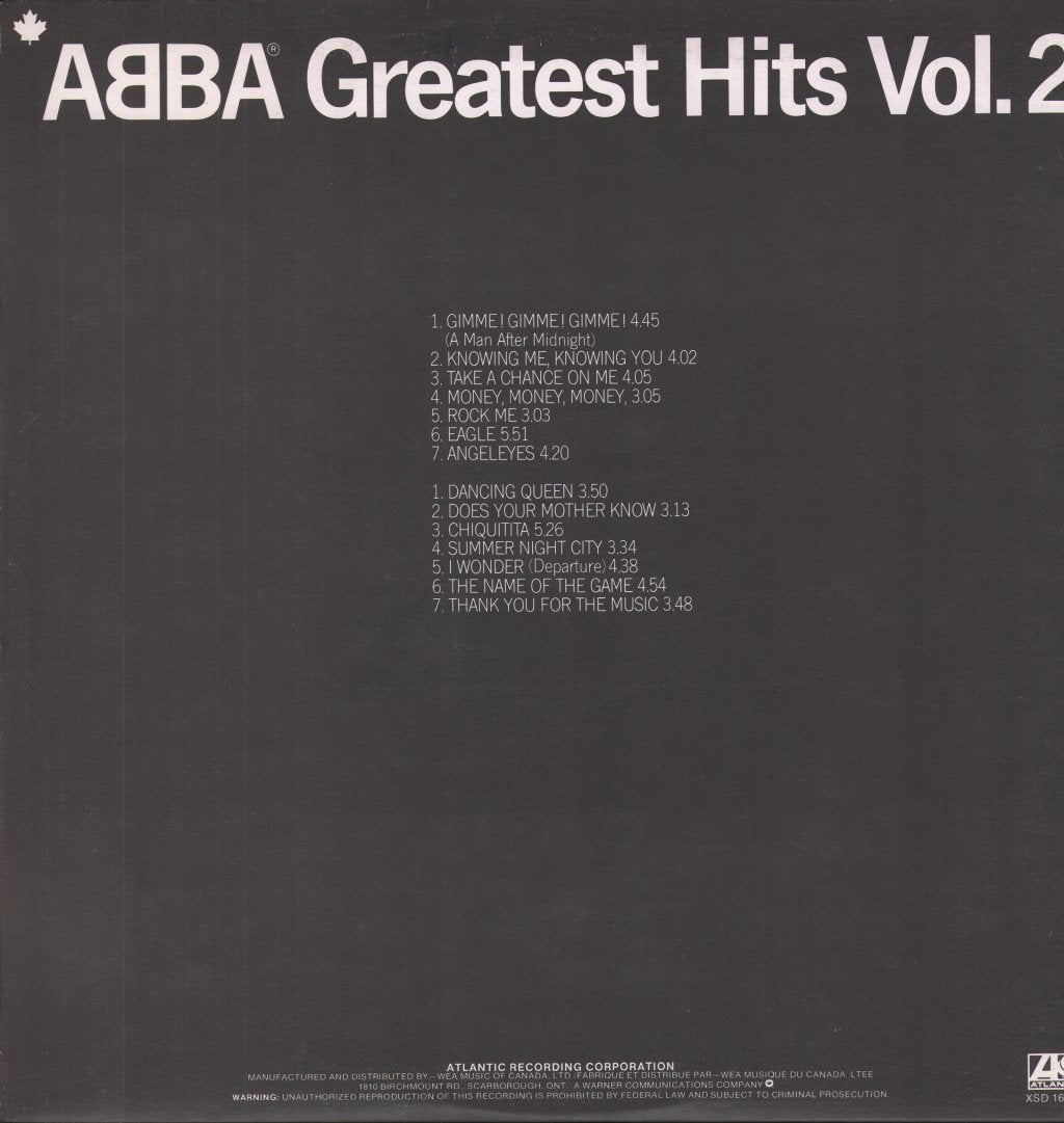 ABBA - Greatest Hits Vol. 2 - Lp