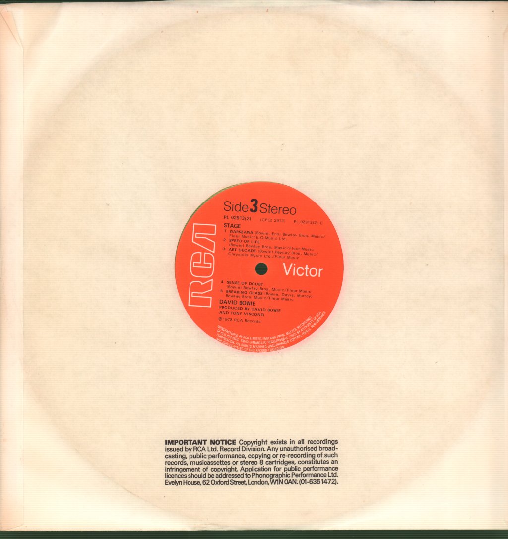 David Bowie - Stage - Double Lp