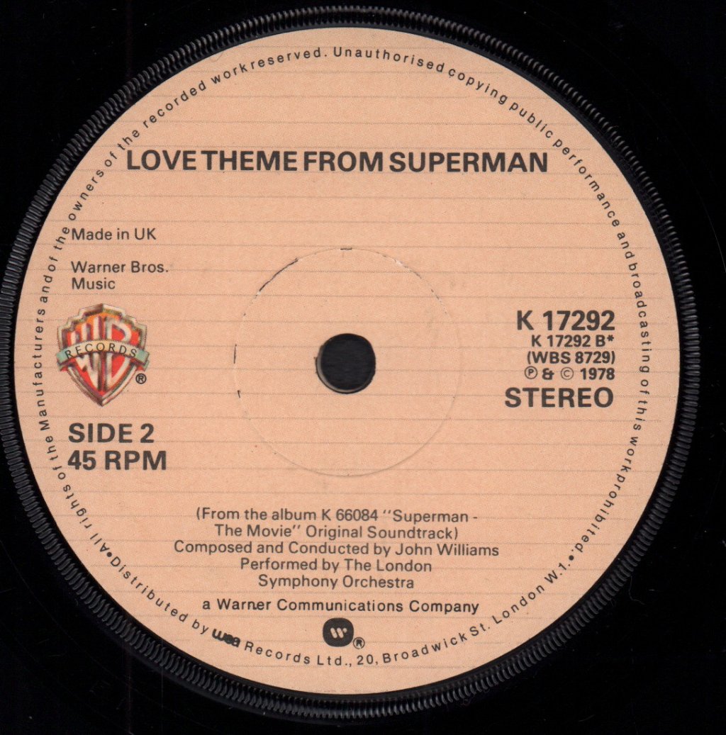 London Symphony Orchestra - Theme From Superman Main Title - 7 Inch