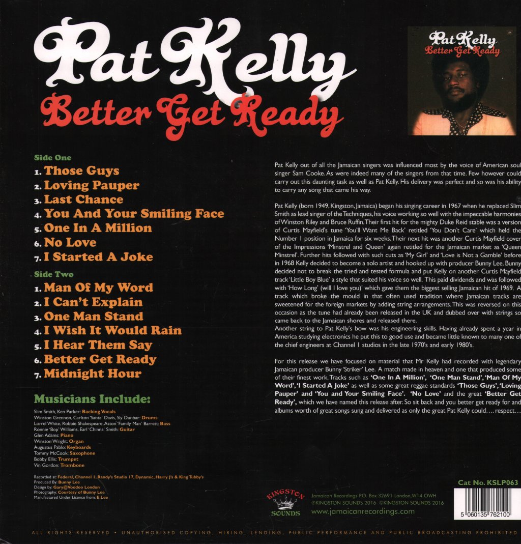 Pat Kelly - Better Get Ready - Lp