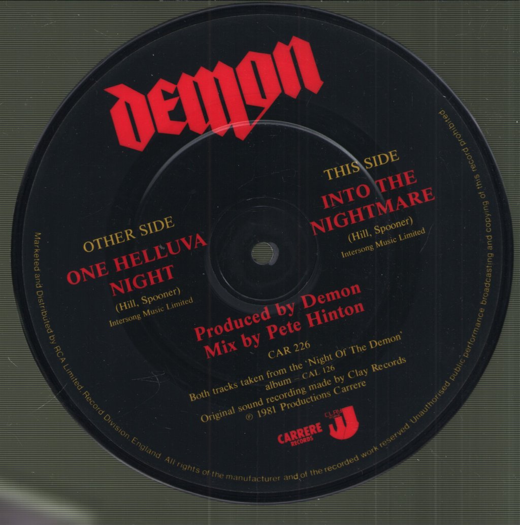 Demon - One Helluva Night / Into The Nightmare - 7 Inch