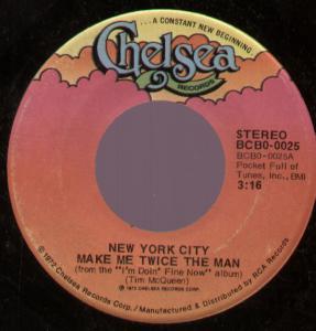 New York City - Make Me Twice The Man - 7 Inch