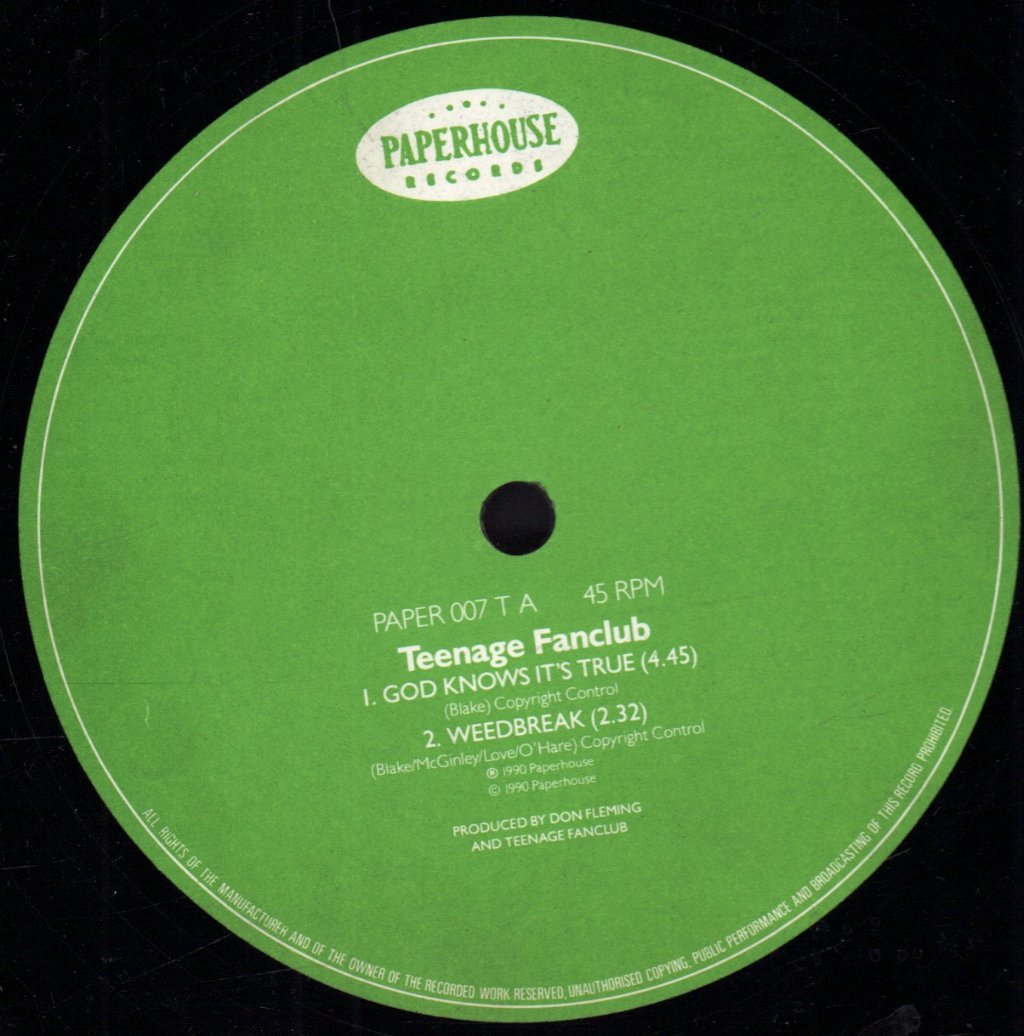 Teenage Fanclub - God Knows It's True - 12 Inch