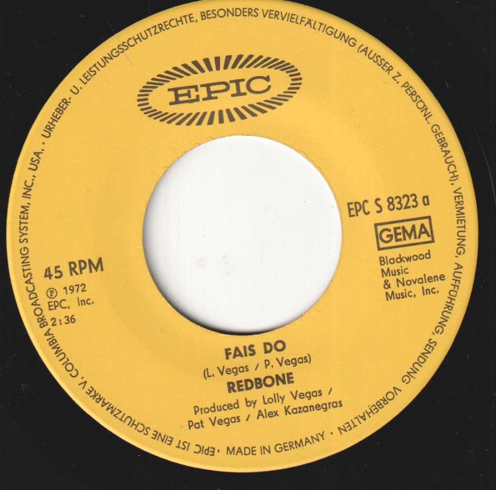 Redbone - Fais Do - 7 Inch