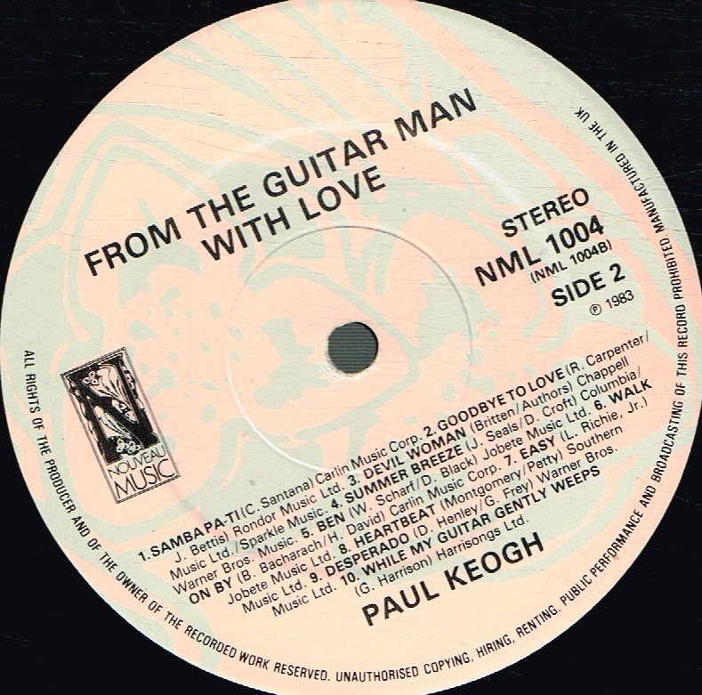 Paul Keogh - From The Guitar Man With Love - Lp