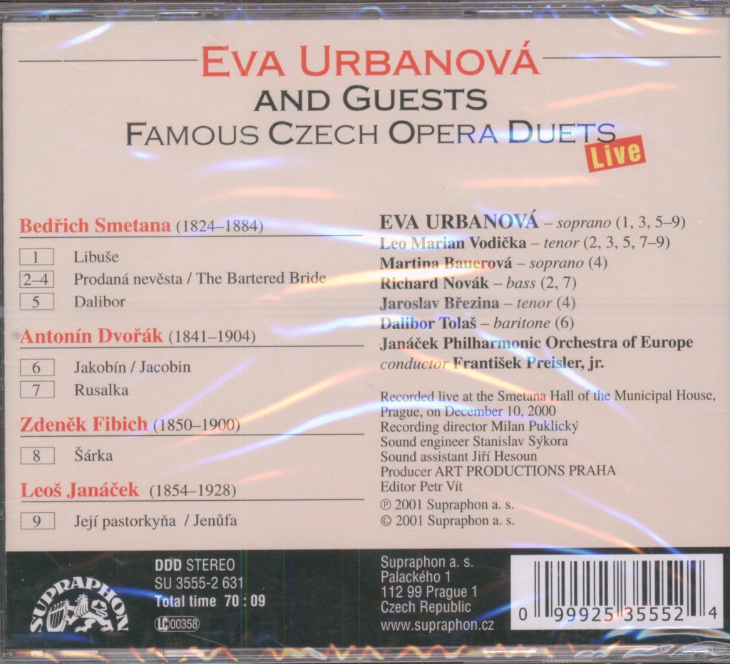 Eva Urbanová And Guests - Famous Czech Opera Duets - Live - Cd
