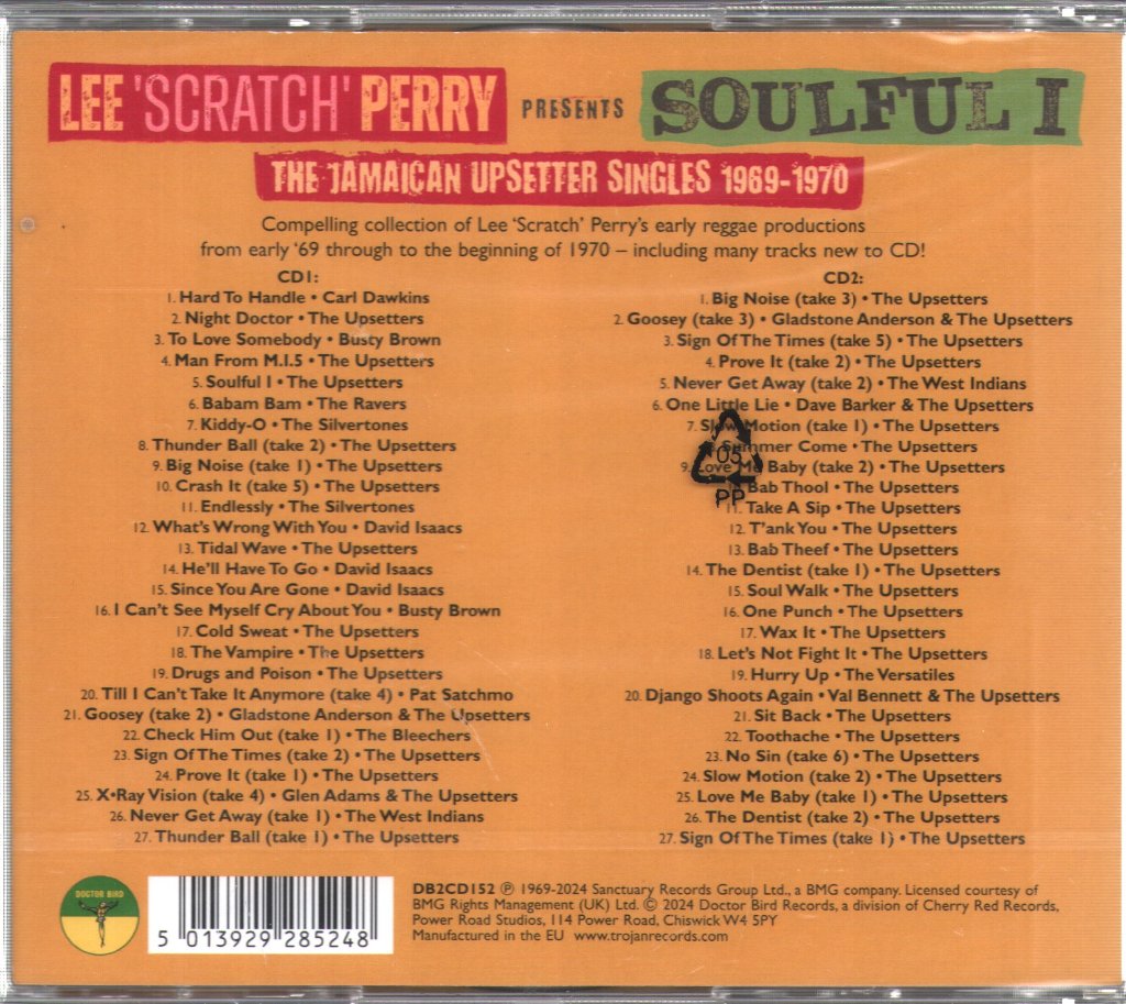 Lee 'Scratch' Perry presents - Soulful I: The Jamaican Upsetter Singles 1969-70 - Double Cd