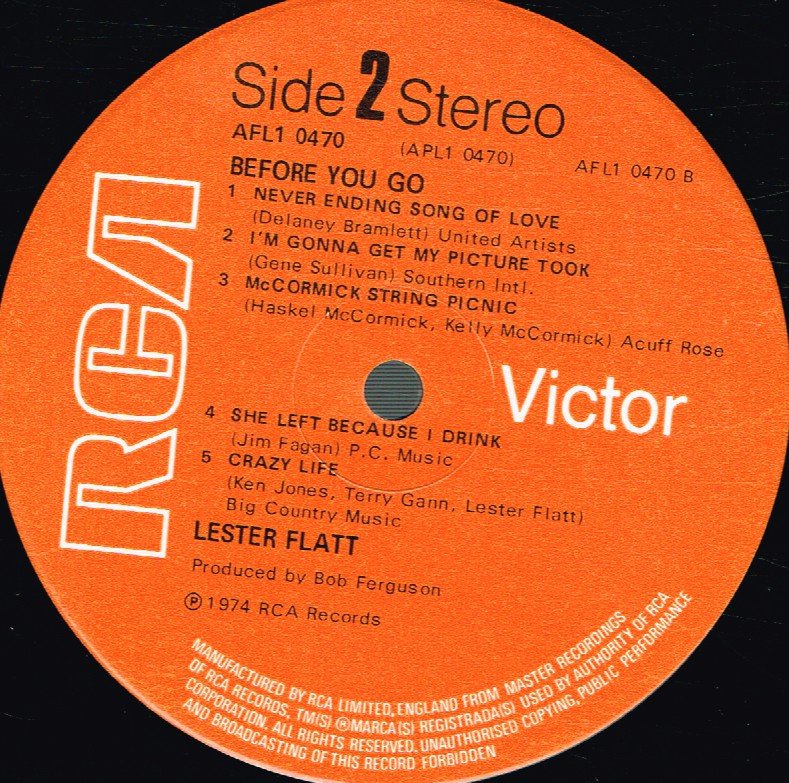 Lester Flatt - Before You Go - Lp