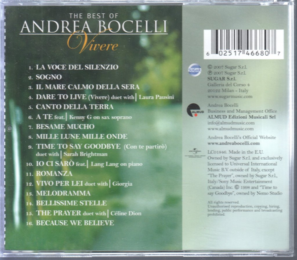 Andrea Bocelli - Best Of - Cd