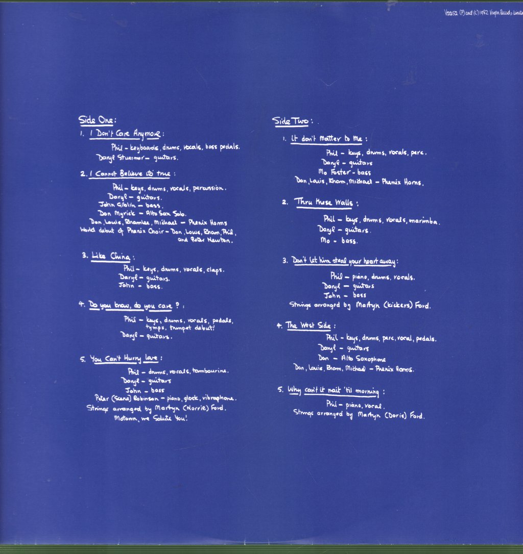 Phil Collins - Hello I Must Be Going - Lp