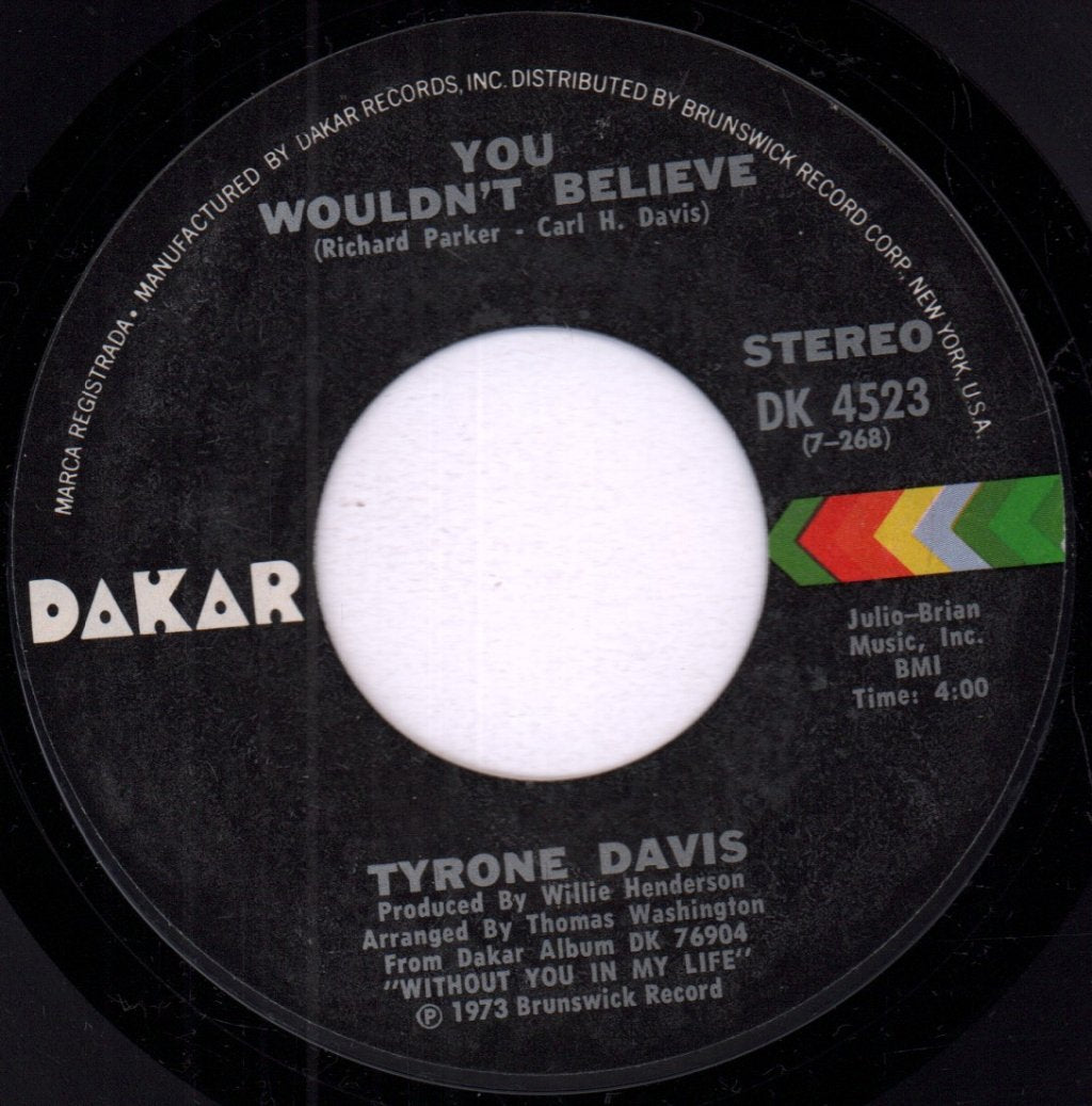 Tyrone Davis - There It Is - 7 Inch
