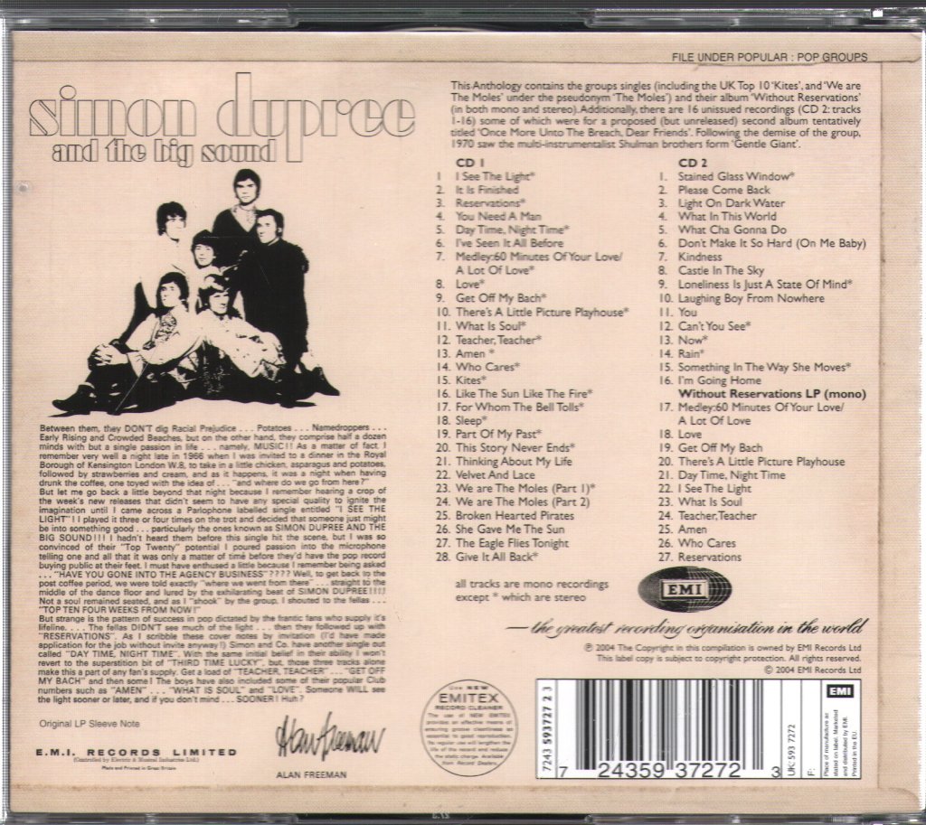 Simon Dupree And The Big Sound - Part Of My Past (The Simon Dupree And The Big Sound Anthology) - Double Cd