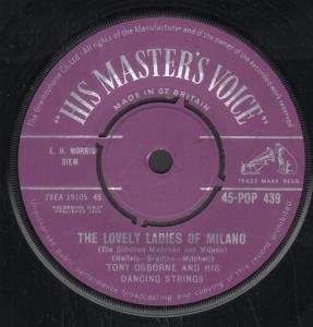 Tony Osborne And His Dancing Strings - Lovely Ladies Of Milano - 7 Inch