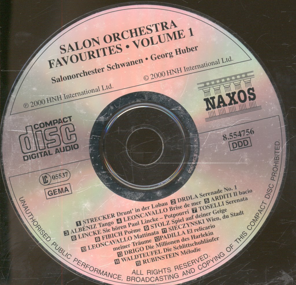 Salonorchester Schwanen, Georg Huber - Salon Orchestra Favourites. Volume 1 - Cd