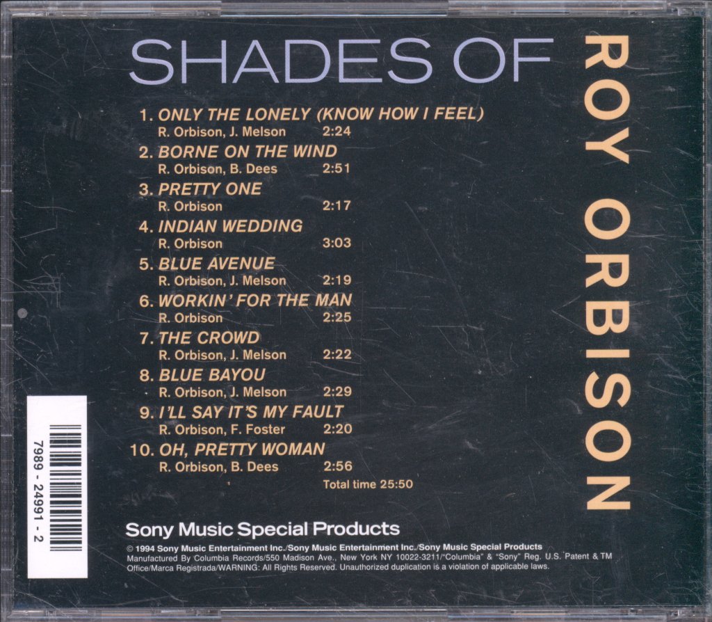Roy Orbison - Shades Of Roy Orbison - Cd
